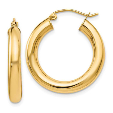 Image of 26mm 14K Yellow Gold Polished Lightweight Hoop Earrings LE1281