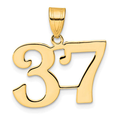 Image of 14K Yellow Gold Polished Number 37 Pendant