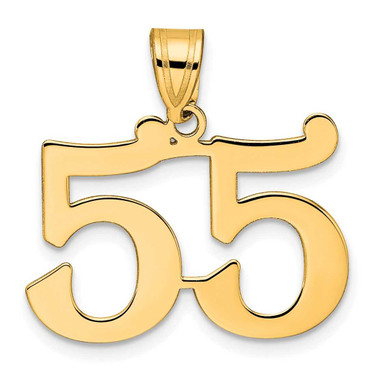 Image of 14K Yellow Gold Polished Number 55 Pendant