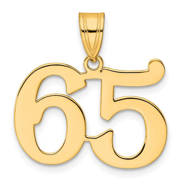 Image of 14K Yellow Gold Polished Number 65 Pendant