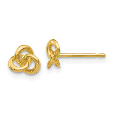 Image of 5mm 14K Yellow Gold Polished Trinity Love Knot Stud Post Earrings