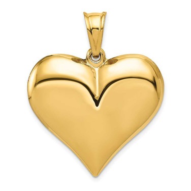 Image of 14K Yellow Gold Puffed Heart Pendant C2914