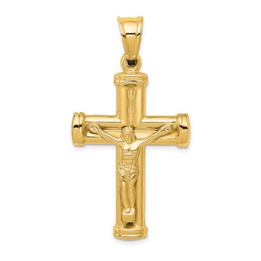 Image of 14K Yellow Gold Reversible Crucifix / Cross Pendant C3683 Image of 14K Yellow Gold Reversible Crucifix / Cross Pendant C3683