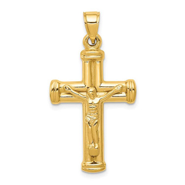 Image of 14K Yellow Gold Reversible Crucifix / Cross Pendant C3694 Image of 14K Yellow Gold Reversible Crucifix / Cross Pendant C3694