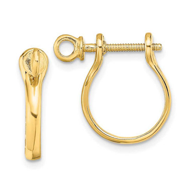 Image of 14K Yellow Gold Shackle Link Screw Earrings TE834