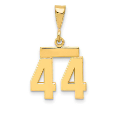 Image of 14K Yellow Gold Small Polished Number 44 Charm SP44