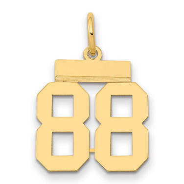 Image of 14K Yellow Gold Small Polished Number 88 Charm LS88