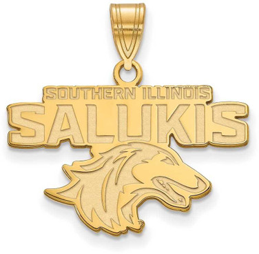 Image of 14K Yellow Gold Southern Illinois University Medium Pendant by LogoArt 4Y025SIU