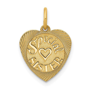 Image of 14K Yellow Gold Special Sister Charm XAC642