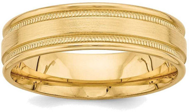 Image of 14K Yellow Gold Standard Comfort Fit Fancy Band Ring YB102S
