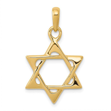 Image of 14K Yellow Gold Star Of David Pendant K2298