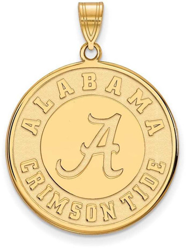 Image of 14K Yellow Gold University of Alabama XL Disc Pendant by LogoArt (4Y088UAL)