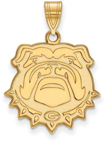 Image of 14K Yellow Gold University of Georgia Large Pendant by LogoArt (4Y072UGA)