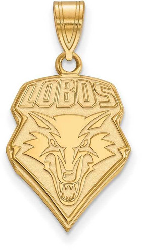 Image of 14K Yellow Gold University of New Mexico Large Pendant by LogoArt (4Y002UNM)