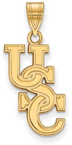 Image of 14K Yellow Gold University of South Carolina Large Pendant by LogoArt (4Y063USO)