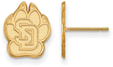 Image of 14K Yellow Gold University of South Dakota Small Post Earrings by LogoArt