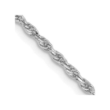 Image of 16" 10K White Gold 1.6mm Diamond-cut Machine Made Rope Chain Necklace