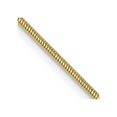 Image of 16" 10K Yellow Gold 1.1mm Round Snake Chain Necklace
