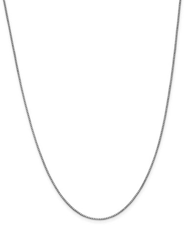 Image of 16" 14K White Gold 1mm Box Chain Necklace