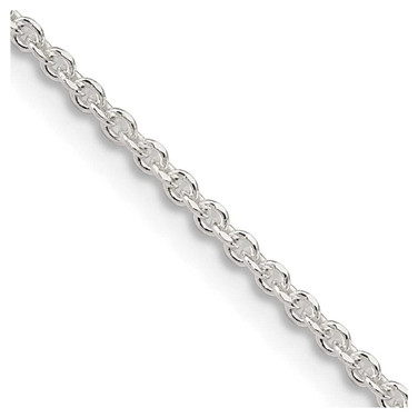 Image of 16" Sterling Silver 1.85mm Diamond-cut Forzantina Cable Chain Necklace