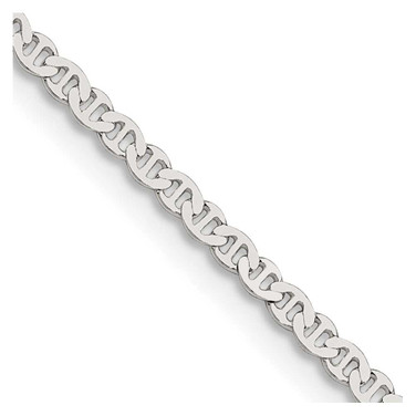 Image of 16" Sterling Silver 2.25mm Flat Anchor Chain Necklace