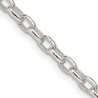 Image of 16" Sterling Silver 3.2mm Oval Fancy Rolo Chain Necklace