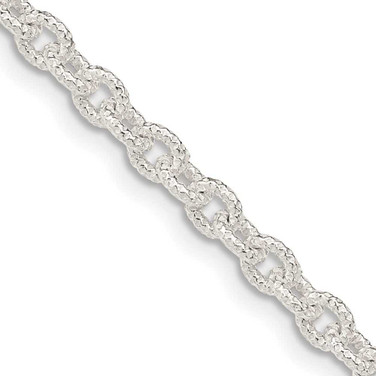 Image of 16" Sterling Silver 3.75mm Fancy Patterned Rolo Chain Necklace