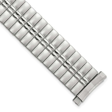 Image of 16-20mm 6.75" Silver-tone DeFlexo Expansion Stainless Steel Watch Band