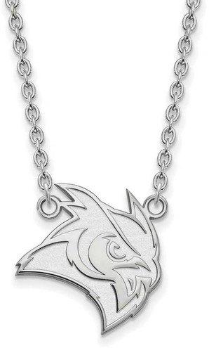 Image of 18" 10K White Gold Rice University Large Pendant w/ Necklace by LogoArt