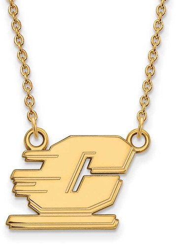 Image of 18" 10K Yellow Gold Central Michigan University Small Pendant w/ Necklace by LogoArt