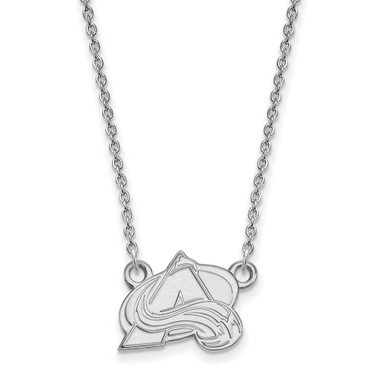 Image of 18" 14K White Gold NHL Colorado Avalanche Small Pendant w/ Necklace by LogoArt