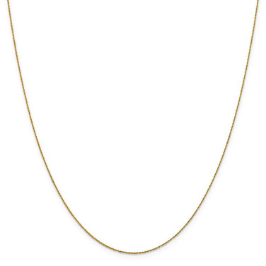 Image of 18" 14K Yellow Gold 0.8mm Loose Rope Chain Necklace