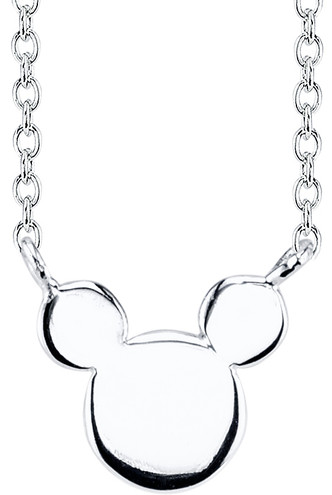 18" Disney Sterling Silver Mickey Mouse Cable Chain Necklace