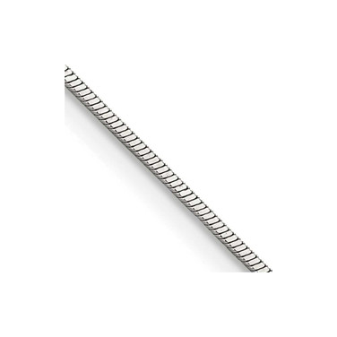 Image of 18" Stainless Steel Polished 1.5mm Square Snake Chain Necklace