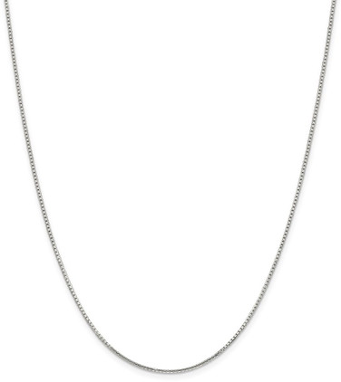 18" Sterling Silver 1.25mm 8 Sided Diamond-cut Box Chain Necklace