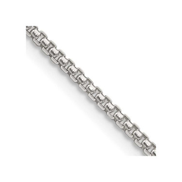 Image of 18" Sterling Silver 1.75mm Round Box Chain Necklace