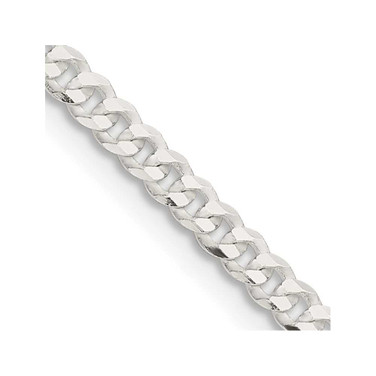 Image of 18" Sterling Silver 3.15mm Flat Curb Chain Necklace