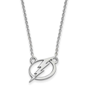 Image of 18" Sterling Silver NHL Tampa Bay Lightning Small Pendant w/ Necklace by LogoArt