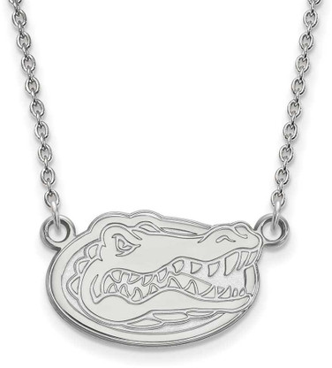 Image of 18" Sterling Silver University of Florida Small Pendant Necklace LogoArt SS015UFL-18