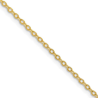 Image of 18" Yellow Rhodium over Brass 1.70mm Plated Rolo Chain Necklace