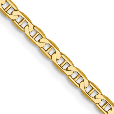 Image of 20" 10K Yellow Gold 2.4mm Flat Anchor Chain Necklace