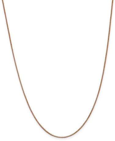 Image of 20" 14K Rose Gold 1.0mm Box Chain Necklace