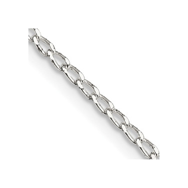 20" Sterling Silver 1.5mm Open Elongated Link Chain Necklace
