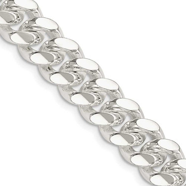 Image of 20" Sterling Silver 10.5mm Polished Domed Curb Chain Necklace
