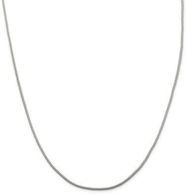 22" Sterling Silver 1.25mm Diamond-cut Round Franco Chain Necklace w/4in ext.