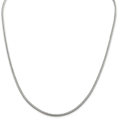 Image of 22" Sterling Silver 2.5mm Diamond-cut Round Franco Chain Necklace