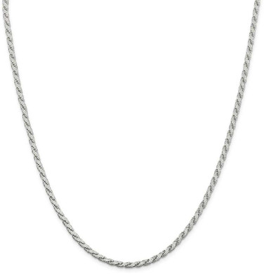 Image of 22" Sterling Silver 3.1mm Flat Rope Chain Necklace