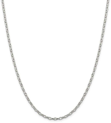 Image of 22" Sterling Silver 3mm Fancy Patterned Rolo Chain Necklace
