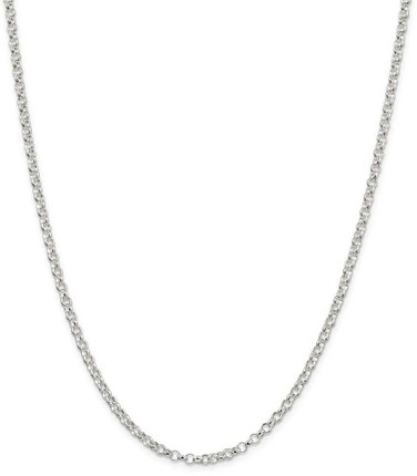 Image of 22" Sterling Silver 3mm Rolo Chain Necklace