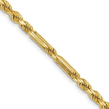 Image of 24" 14K Yellow Gold 3.0mm Diamond-cut Milano Rope Chain Necklace